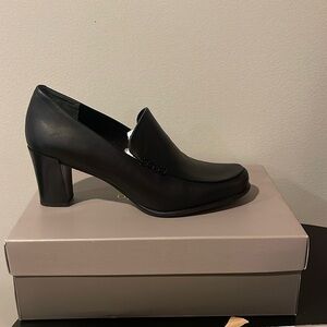 Franco Sarto elevated black loafer. New in box.